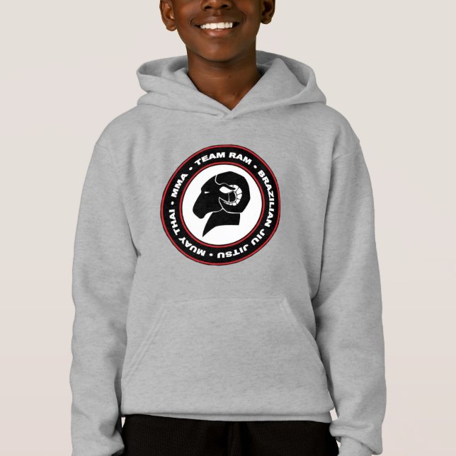 Kids' Classic Black RAM Hoodie (Front)