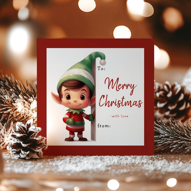 Kids Classroom Elf Christmas Holiday Card (Creator Uploaded)