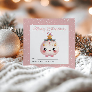Kids Classroom Pink-mas Christmas Holiday Card