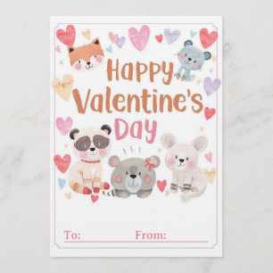 Kids Classroom Valentine Cards   Cute Cartoons