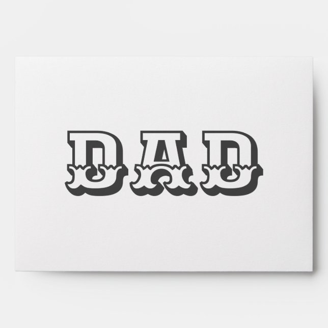 Kids colour Dad's envelope, to Dad from Kids  Envelope (Front)