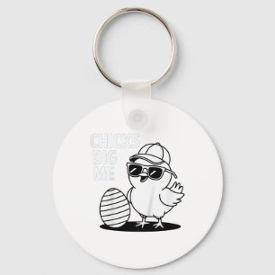 Kids Colour Me In Chicks Dig Me Happy Easter Boys Key Ring