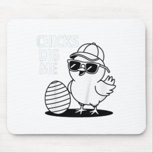 Kids Colour Me In Chicks Dig Me Happy Easter Boys Mouse Pad