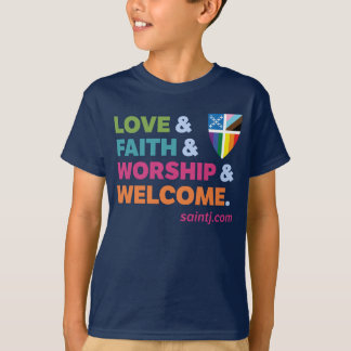 Kids colour welcome with pride shield T-Shirt