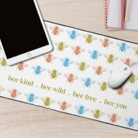 Kids Colourful Bee Pattern with Personalised Text
