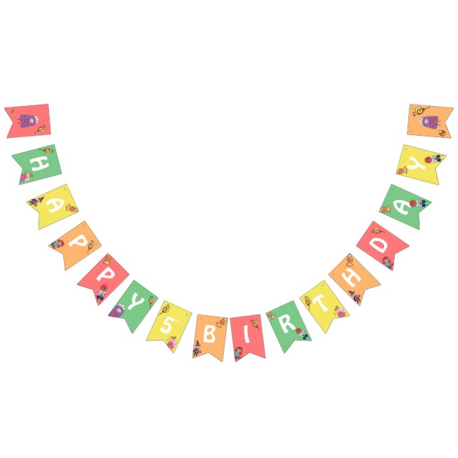 Kids Colourful Halloween Costume Party Bunting (All)