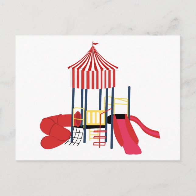 Kids Colourful Playground  Holiday Postcard (Front)