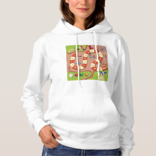 Kids Colourful Race Track Board Game Hoodie
