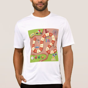Kids Colourful Race Track Board Game T-Shirt