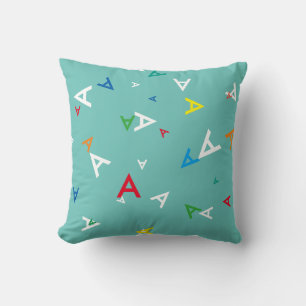 kids colourful uppercase letters custom cushion