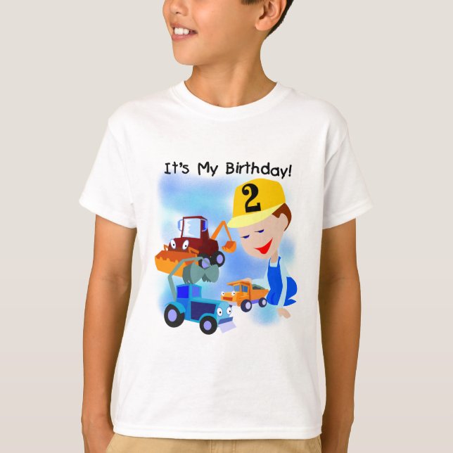 Kids Construction 2nd Birthday Tshirts and Gifts (Front)