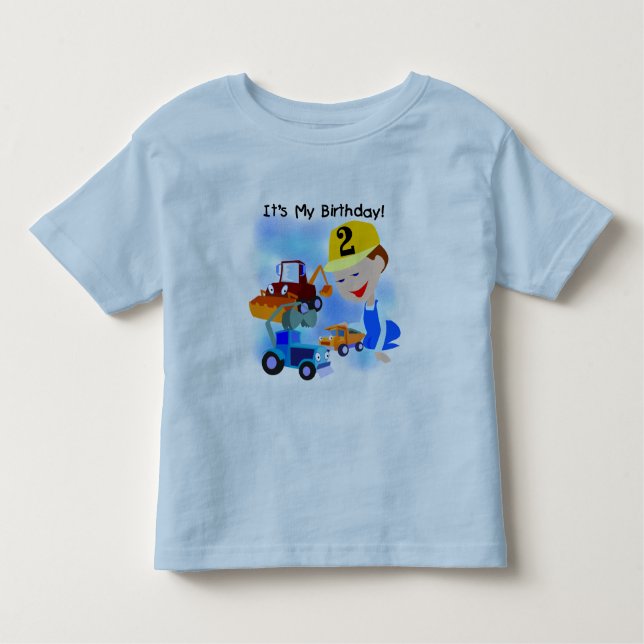Kids Construction 2nd Birthday Tshirts and Gifts (Front)
