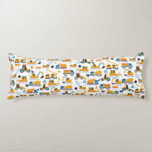Kids Construction Dump Trucks Vehicle Pattern Body Cushion