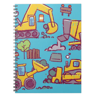 Kids Construction Themed Spiral Photo Notebook