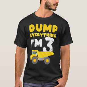 Kids Construction Truck 3rdbirthday Boy Excavator T-Shirt