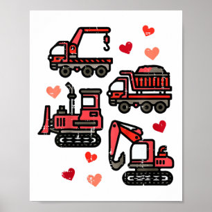 Kids Construction Truck I Dig You Funny Kids Boys  Poster