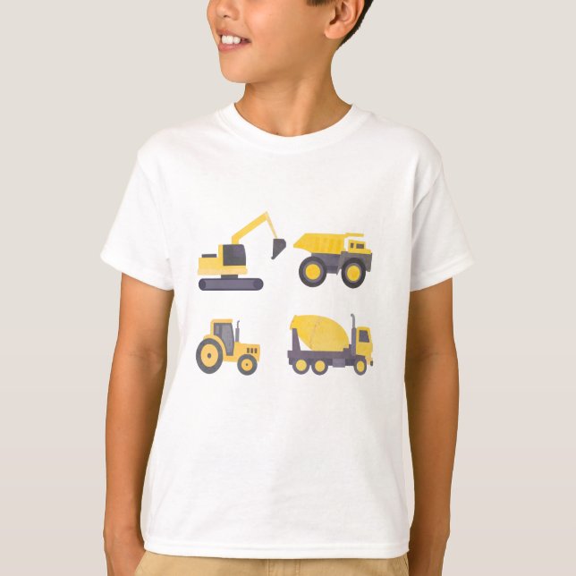Kids Construction Truck Shirt  (Front)