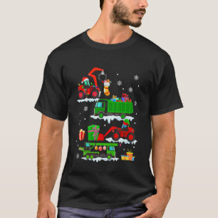 Kids Construction Vehicle Christmas Red Trucks Win T-Shirt