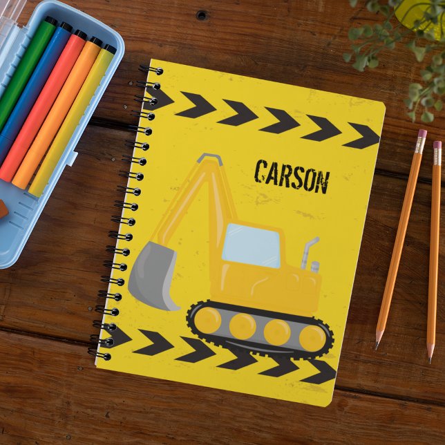 Kids Construction Vehicle Excavator Custom Boys Notebook (Creator Uploaded)