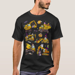 Kids Construction Vehicle Halloween Excavator Todd T-Shirt