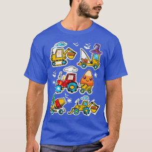 Kids Construction Vehicle Halloween Truck Candy Pu T-Shirt