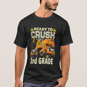 Kids Construction Vehicles Back To School Ready T T-Shirt