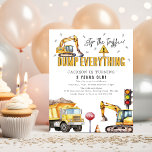 Kids Construction Watercolor Birthday Party Invitation<br><div class="desc">Celebrate your best construction birthday ever with this unique party invitation! Featuring a white backdrop, a stop sign, a dump truck, a digger, traffic lights, and a cone with a scattering of screws, this invitation creates a one-of-a-kind atmosphere for your child's birthday. Customise it further with font styles, sizes, and...</div>