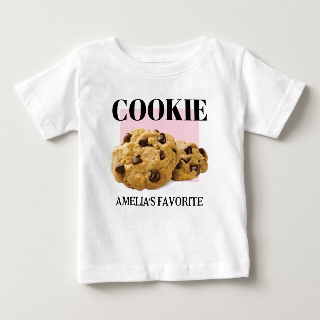 Kids Cookie T-shirt, Personalised Cookie Baby T-Shirt (Front)