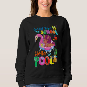 Kids Cool Melanin Unicorn Girls Goodbye School Hel Sweatshirt