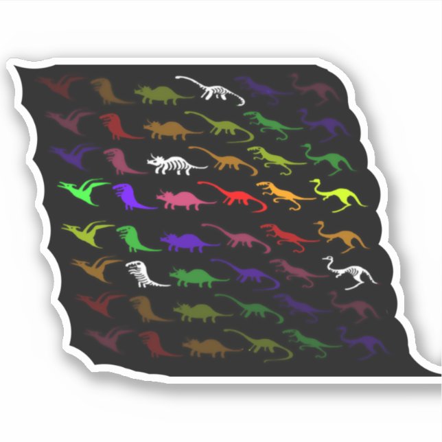 Kids cool rainbow colourful cute dinosaur (Front)