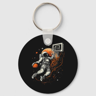 Kids Cool Space Basketball with Astronaut Key Ring