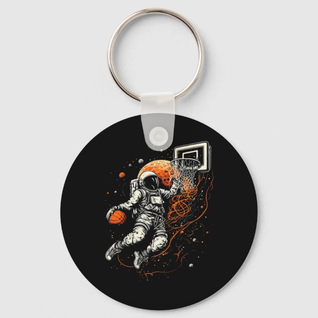 Kids Cool Space Basketball with Astronaut Key Ring (Front)
