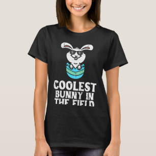 Kids Coolest Bunny In The Field Cute Toddler Boys T-Shirt