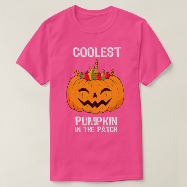 Kids Coolest Pumpkin In The Patch Halloween Boys G T-Shirt (Design Front)
