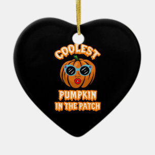 Kids Coolest Pumpkin In The Patch Halloween Kids Ceramic Tree Decoration
