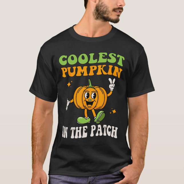 Kids Coolest Pumpkin In The Patch Halloween Toddle T-Shirt (Front)