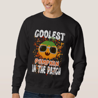 Kids Coolest Pumpkin In The Patch Toddler Boys Hal Sweatshirt