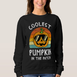 Kids Coolest Pumpkin In The Patch Toddler Boys Hal Sweatshirt