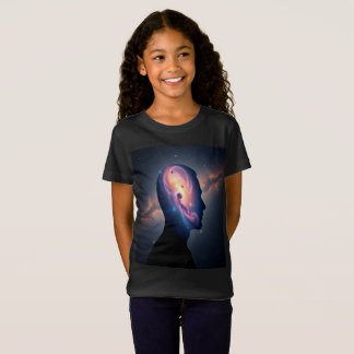 Kids' Cosmic Galaxy Silhouette Space Art T-Shirt