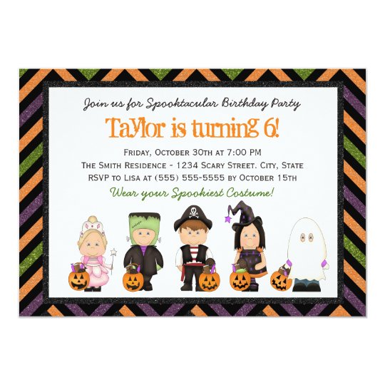 Kids Costume Birthday Party Invitation I Zazzle Co Nz Kids Costume Birthday Party