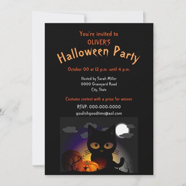Kids Costume Halloween Party Invitation (Front)