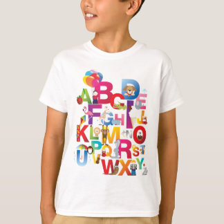 kids crazy alphabet t-shirt