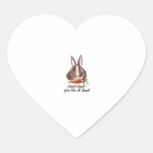Kids Crunch Crunch I Love You A Bunch Bunny Lover Heart Sticker