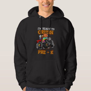 Kids Crush Pre K Monster Truck Backpack Back To Sc Hoodie