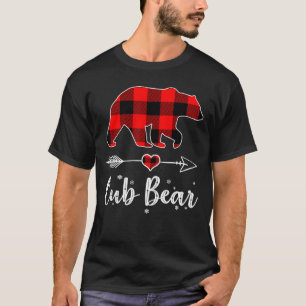 Kids Cub Bear Red Plaid Christmas Pajama Family T-Shirt