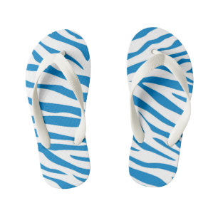 Kids Customisable Zebra Stripe Flip Flops