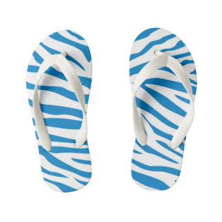 Kids Customisable Zebra Stripe Flip Flops