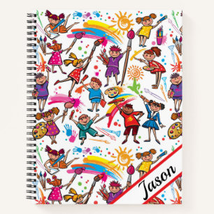 Kids Customise Sketch  Notebook