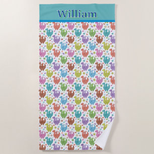 Kids Customised Dragon Beach Towel