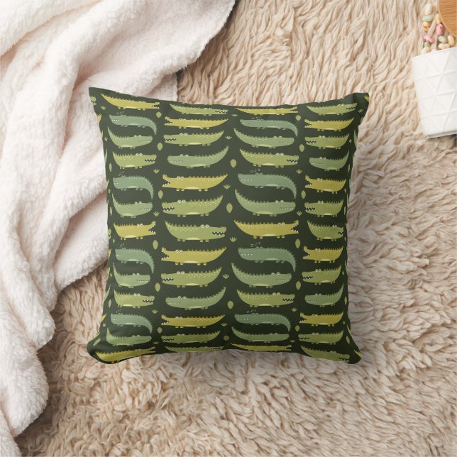 Kids Cute Alligators Crocodiles Talking Together Cushion (Blanket)